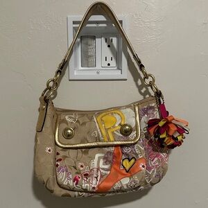 Coach Poppy Y2K Patchwork Signature Flap Shoulder Bag Appliqué Vintage 2000s
